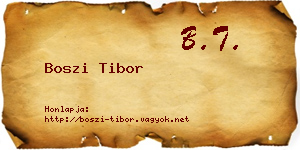 Boszi Tibor névjegykártya